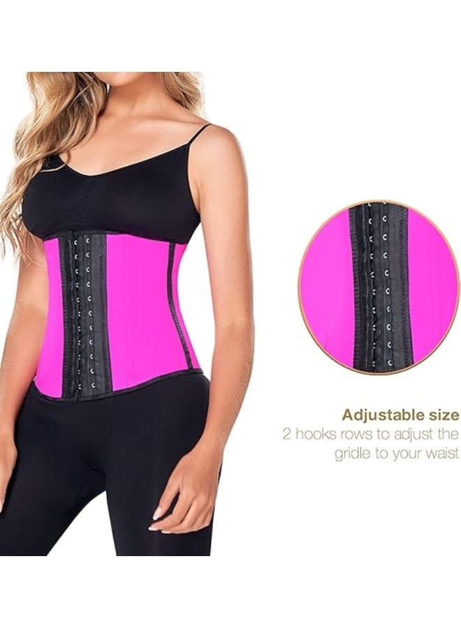 Kebeier™ Women’s Corset Waist Trainer Faja Deportiva, Workout Waist Cincher for Tummy Control & Body Shaping, Queen Pink (Small) - Image 2